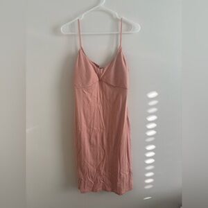 Neiwai Women's Padded Ribbed Dress In Coral Large NWT